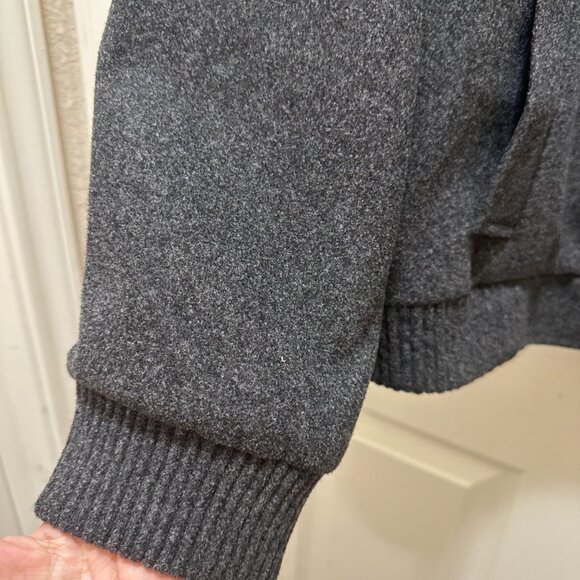 Well Worn Women's Bomber Style Jacket Coat Size L Charcoal Gray Contemporary NEW - Picture 6 of 15